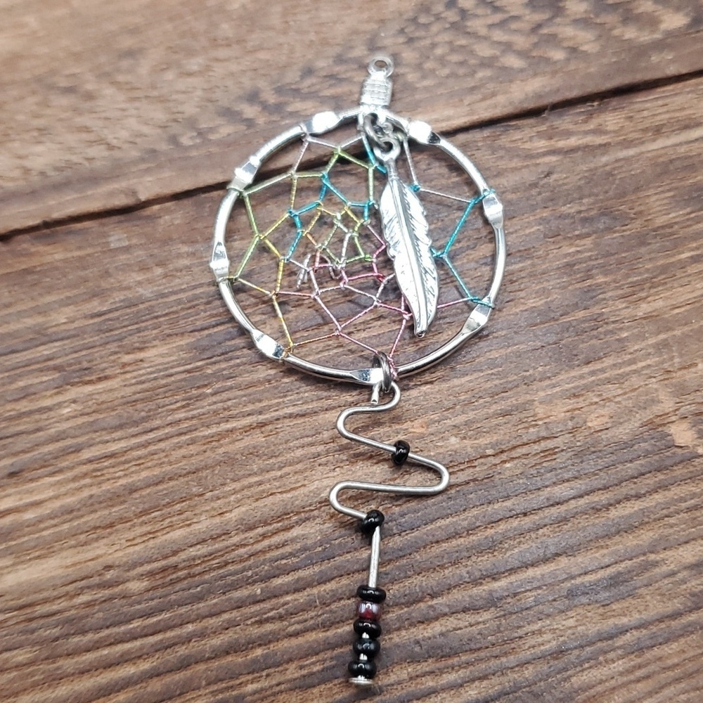 3/$20 Dreamcatcher Web Pendant‎ Colorful P135
